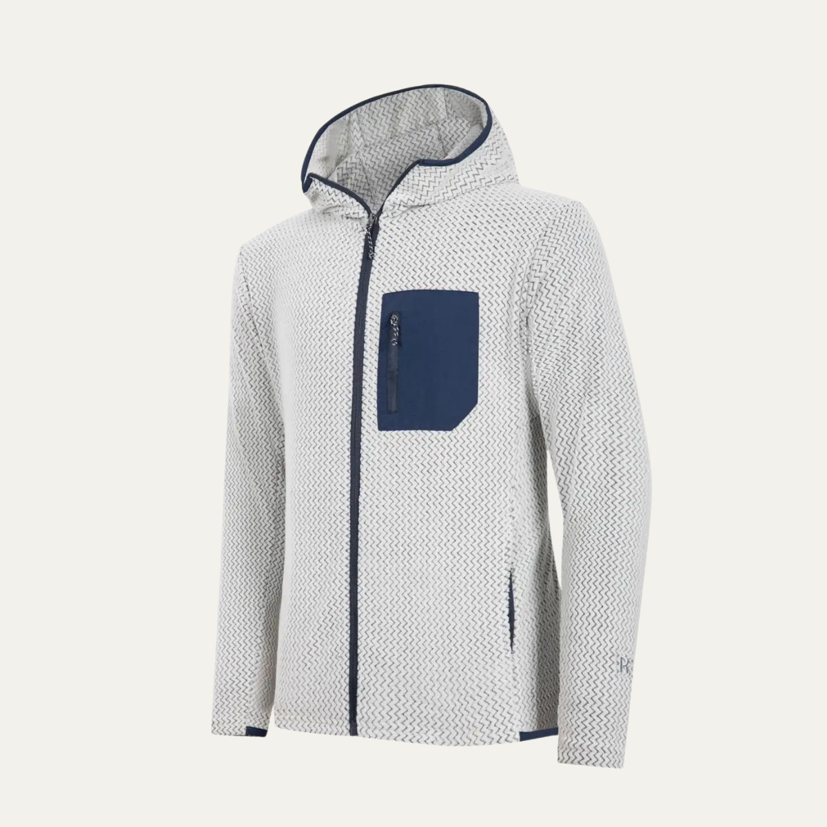 Slim Men's Water Resistant Hooded Zip Jacket