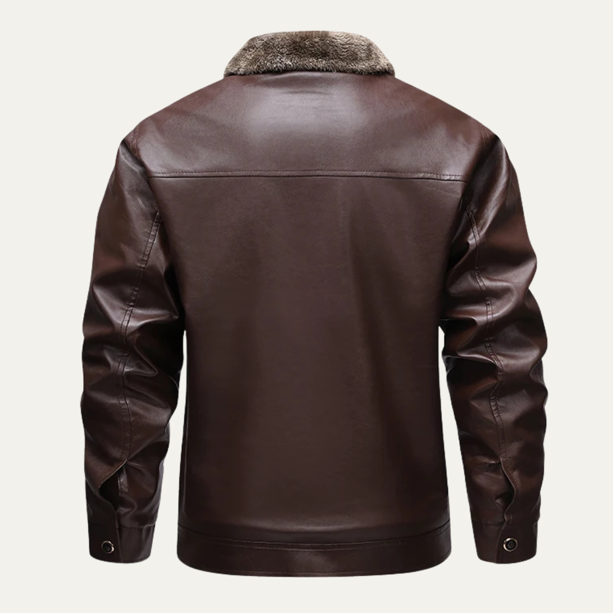 Classic Men's Vintage Faux Leather Biker Coat