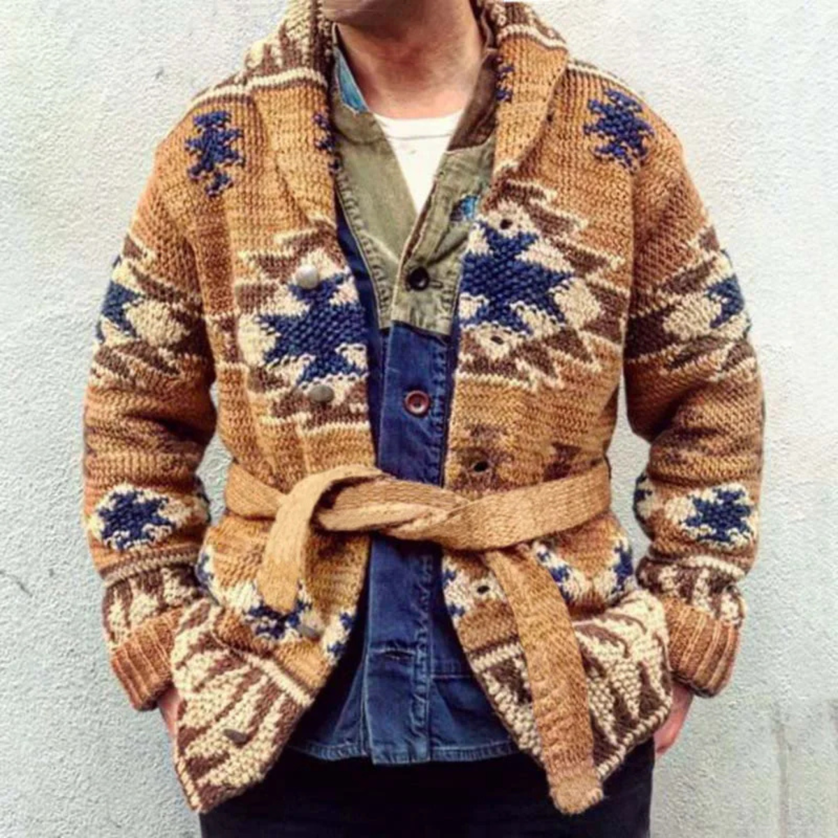 Classic Men's Cable Knit Winter Sweater