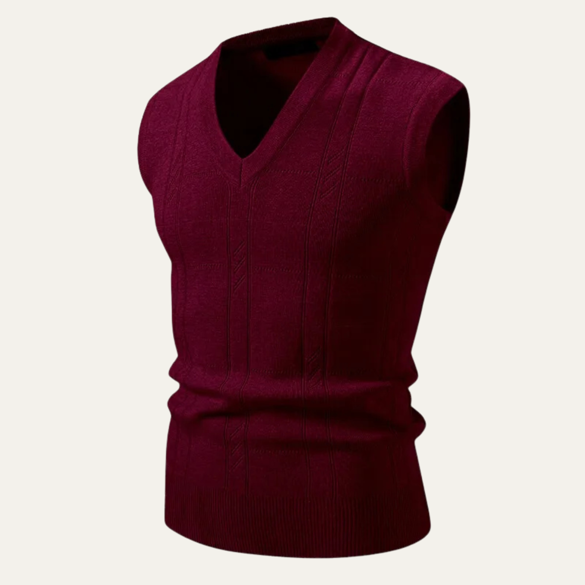 Men's Fashionable Knit V Neck Sleeveless Vest