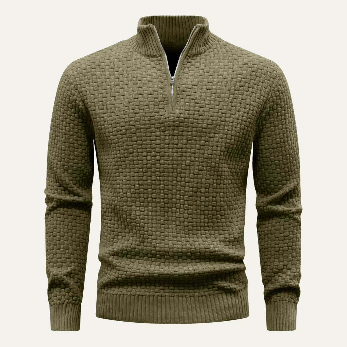 Cozy Half Zip Winter Knit Sweater