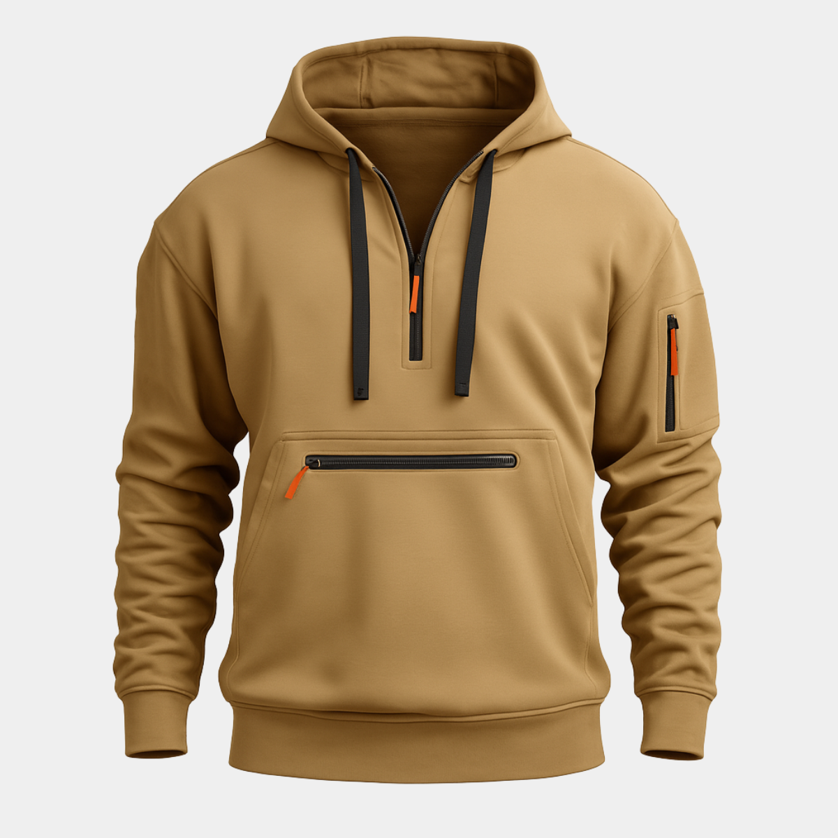 Warm Men's Hoodie Zip Up Jacket with Pockets
