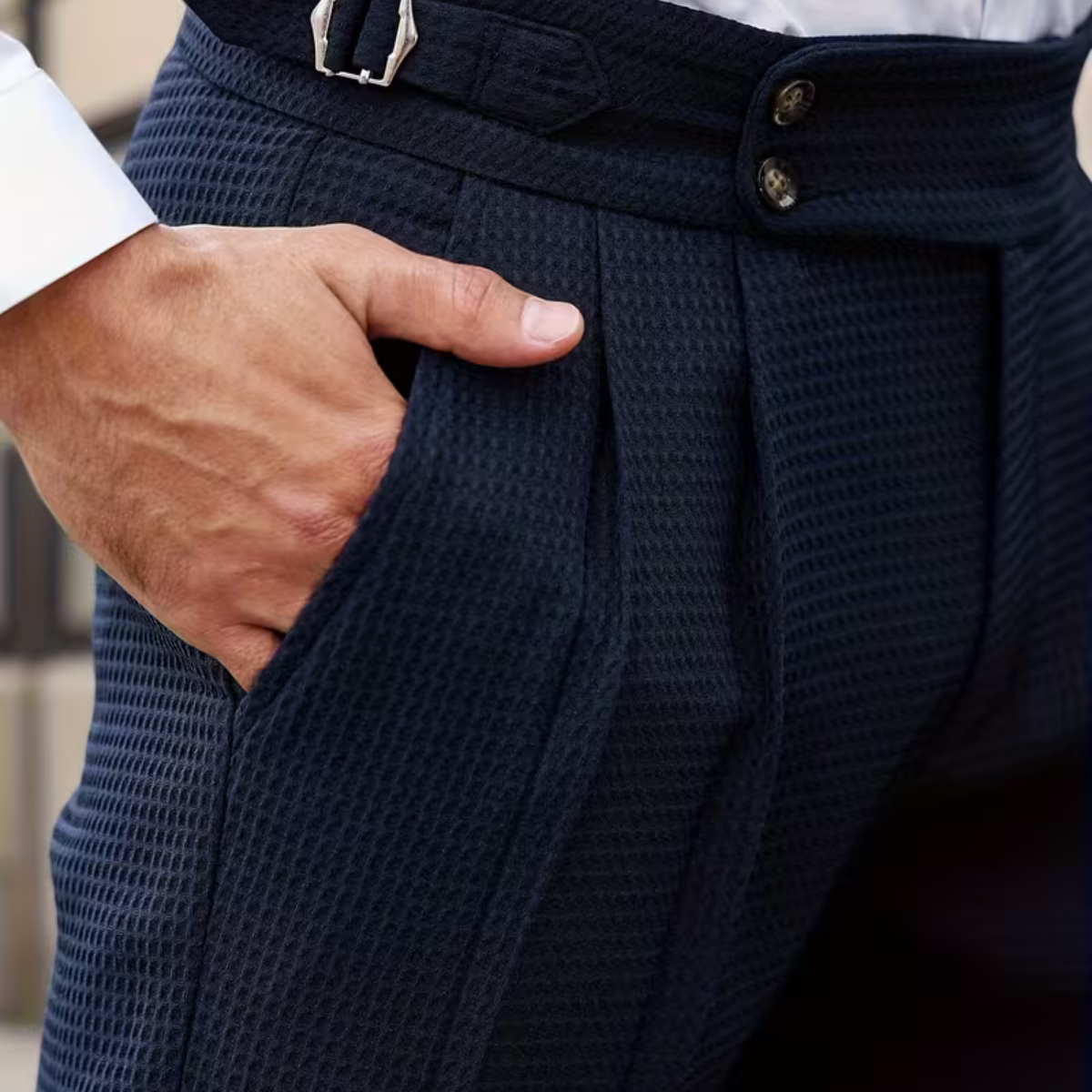 Slim Fit Men's Dress Pants Business Casual Trousers