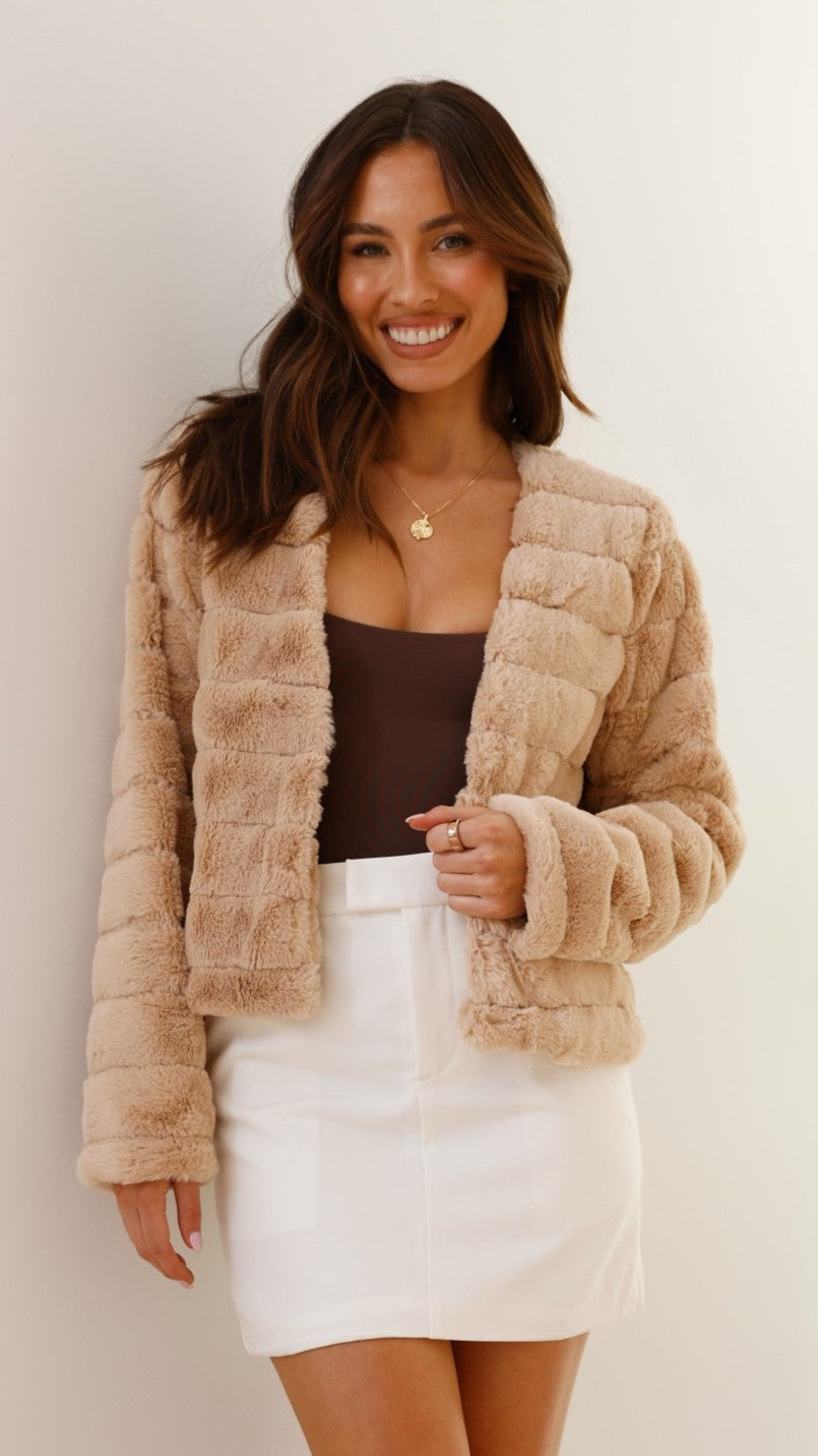 Women's Puffy Quilted Open Front Jacket
