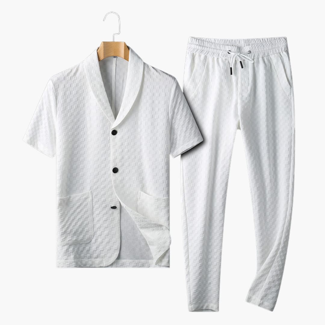 Men's Casual Summer Shorts Set with Relaxed Fit Pants