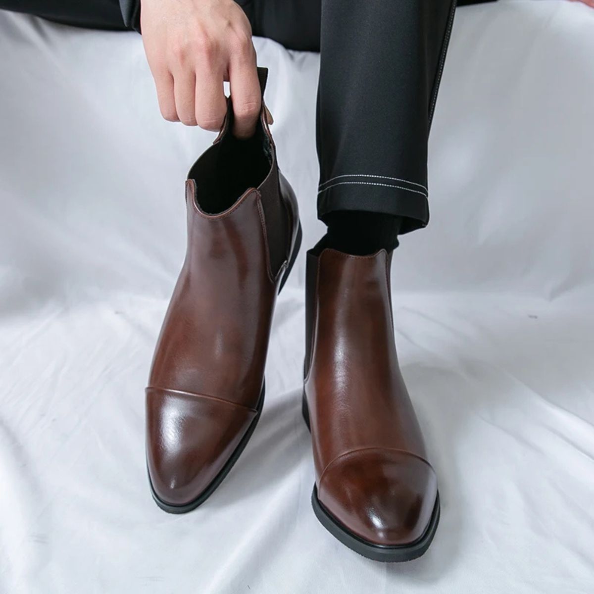 Classic Leather Mens Chelsea Ankle Boots