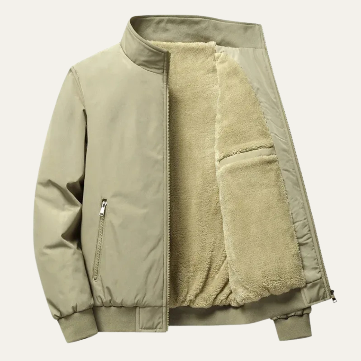 Slim Fit Men's Zipper Jacket Coat