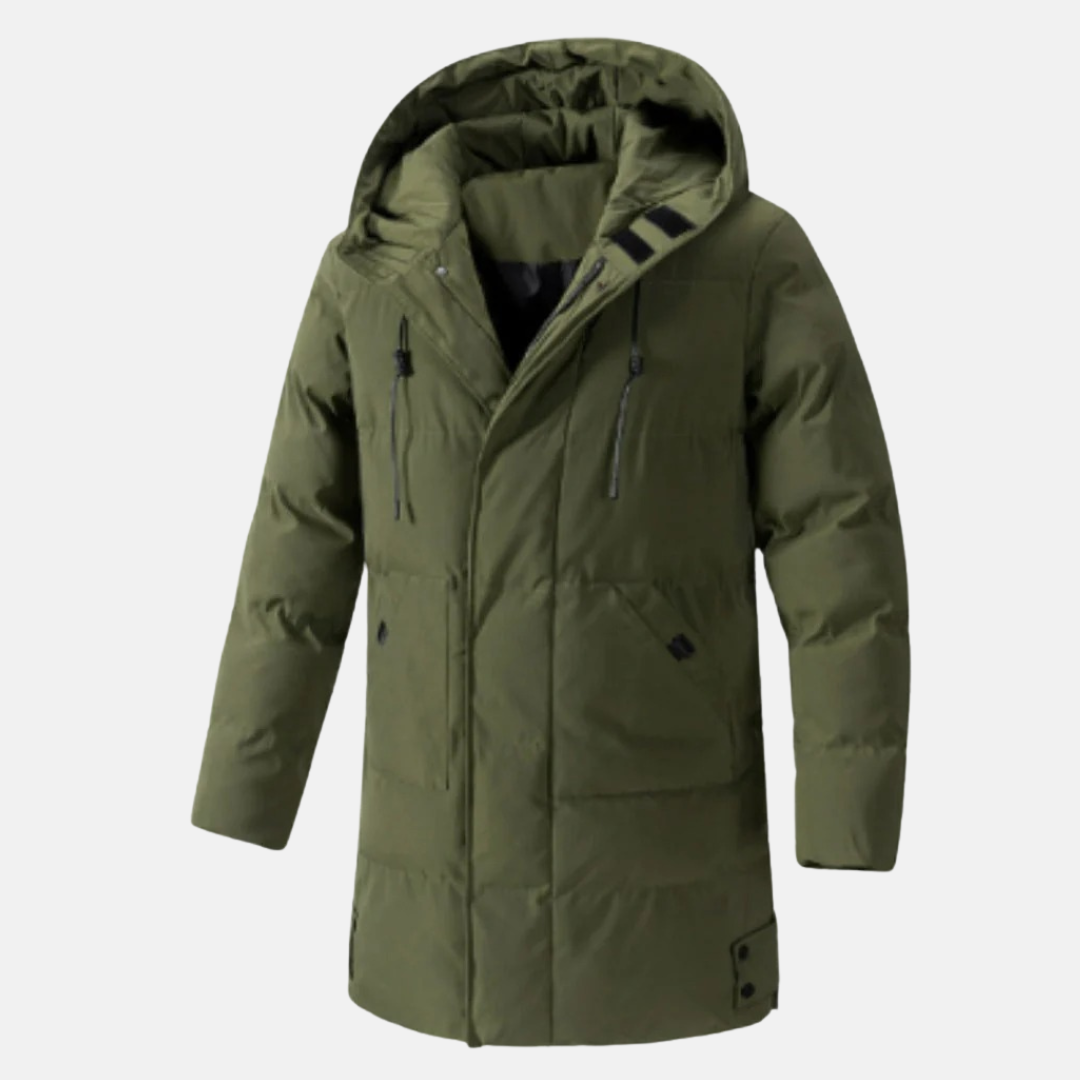 Waterproof Hooded Mens Coat with Multiple Pockets