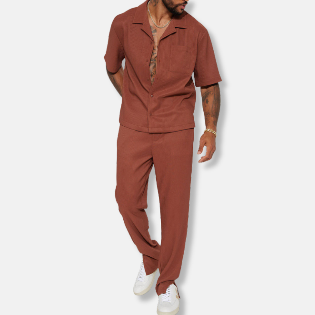 Casual Mens Shirt and Pants Set