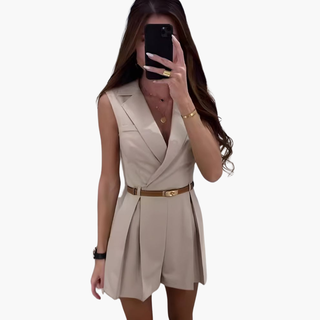 Chic Womens Jumpsuit - Sleeveless Modern Design