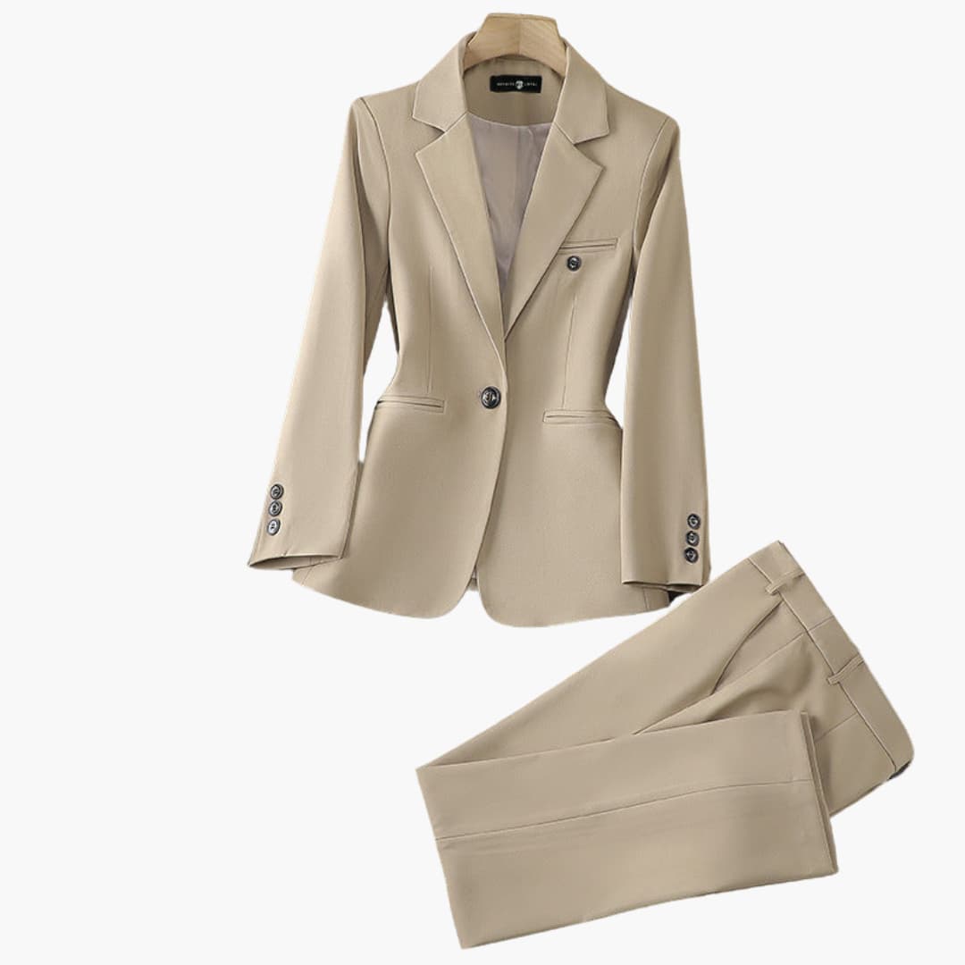 Classic Women's Suit Jacket with Notch Collar