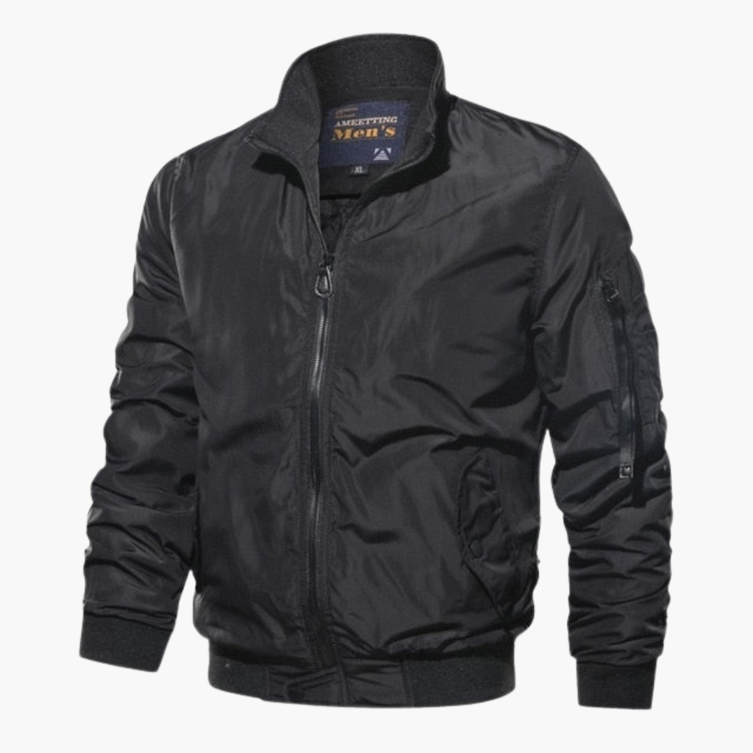 Men's Classic Flight Jacket with Zip Front