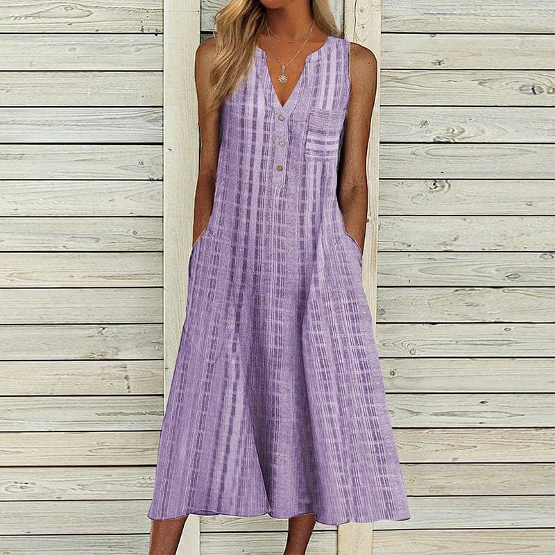 Morgane - Chic Long Dress with Side Pockets