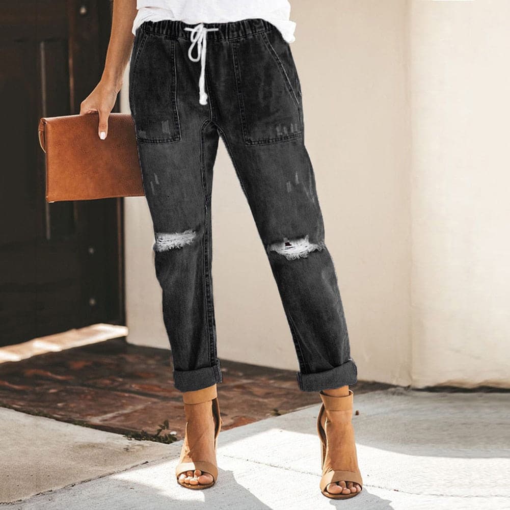 Comfortable Women's Jogger Jeans with Stretch Waist