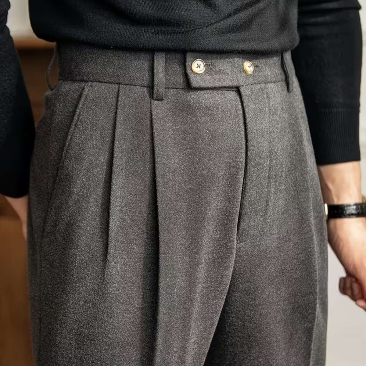 Classic Fit Men's Straight Leg Formal Dress Pants