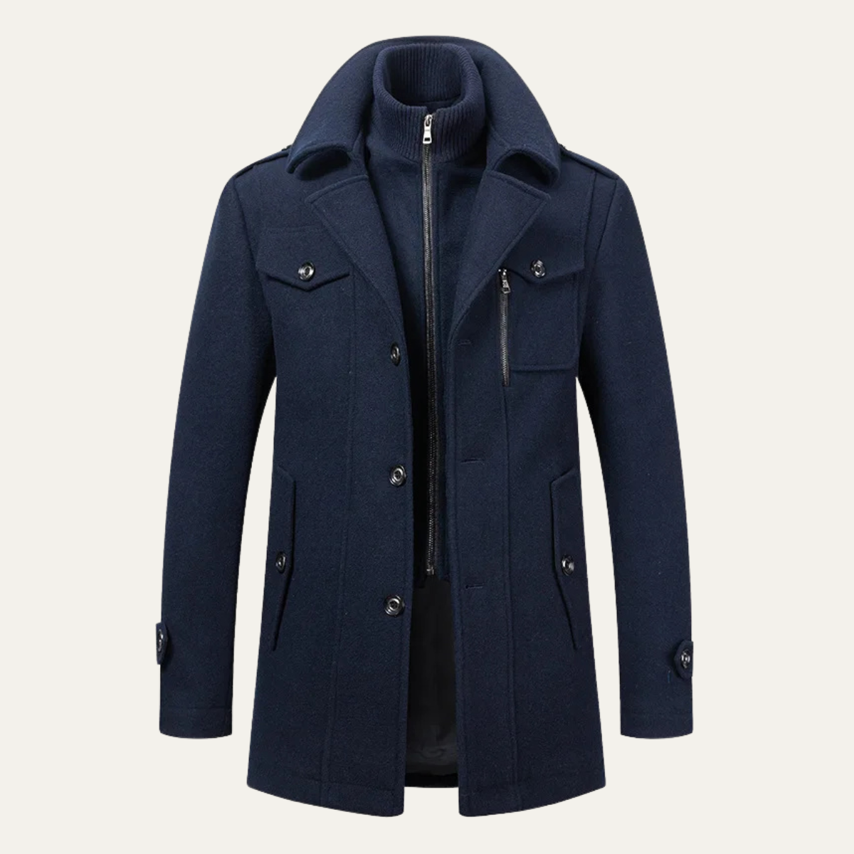 Classic Men's Waterproof Wool Trench Coat