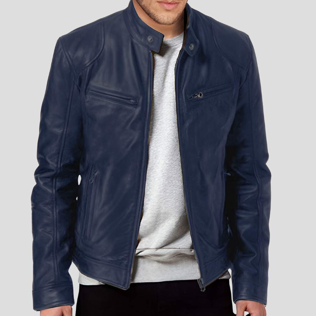 Timeless Brown Mens Leather Coat