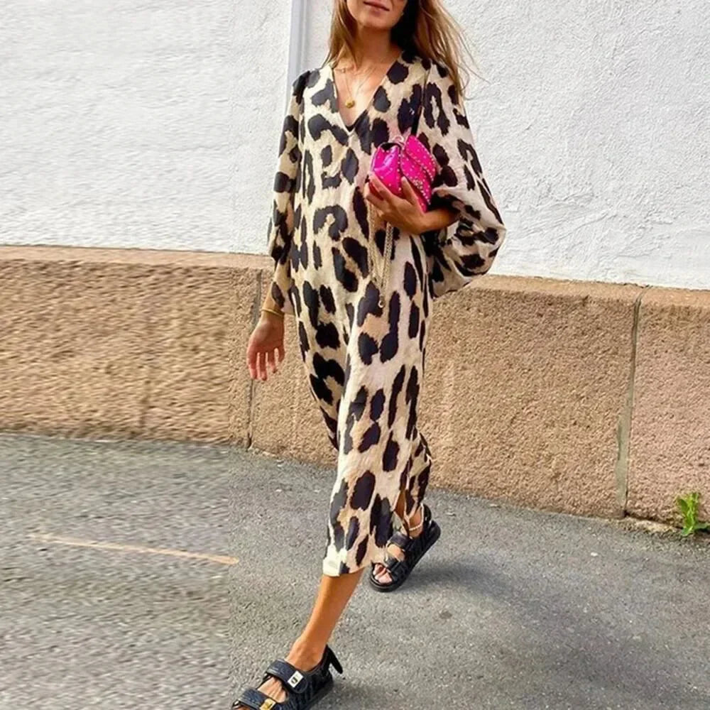 Chic Leopard Pattern Women's Dress