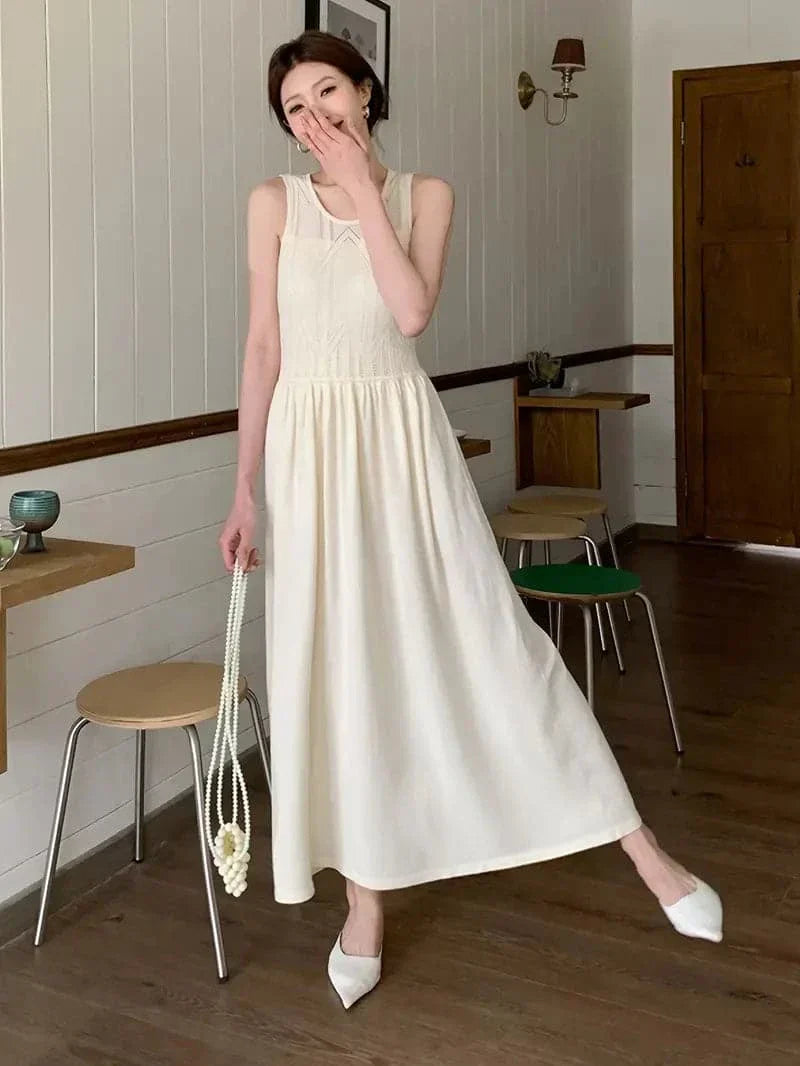 Simple Embroidered A-Line Summer Dress - Nocini