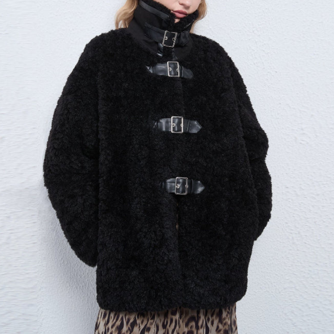 Large Button Front Winter Coat for Women