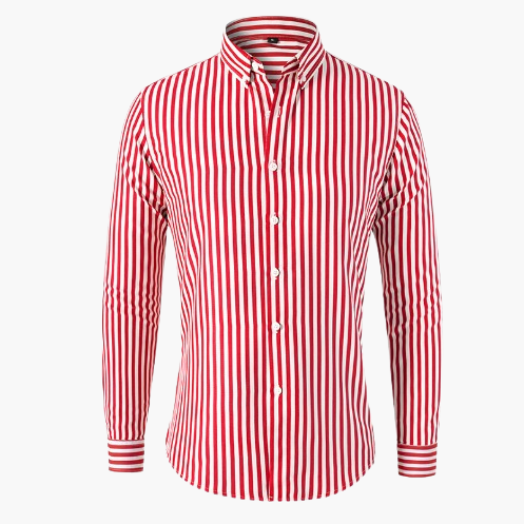 Classic Men's Striped Button Down Shirt