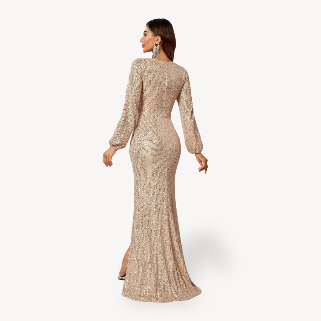 Glittering Long Formal Gown
