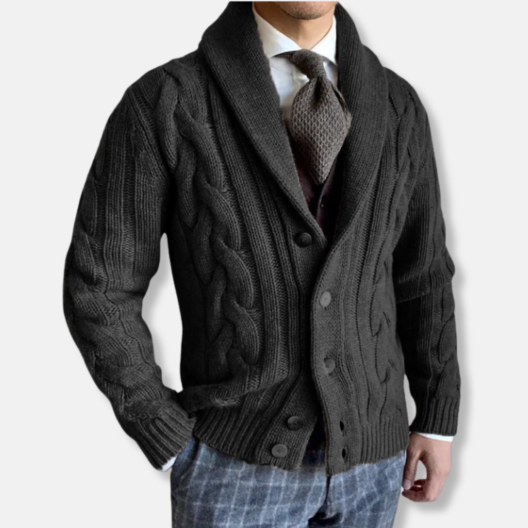 Classic Wool Cardigan Sweater for Men