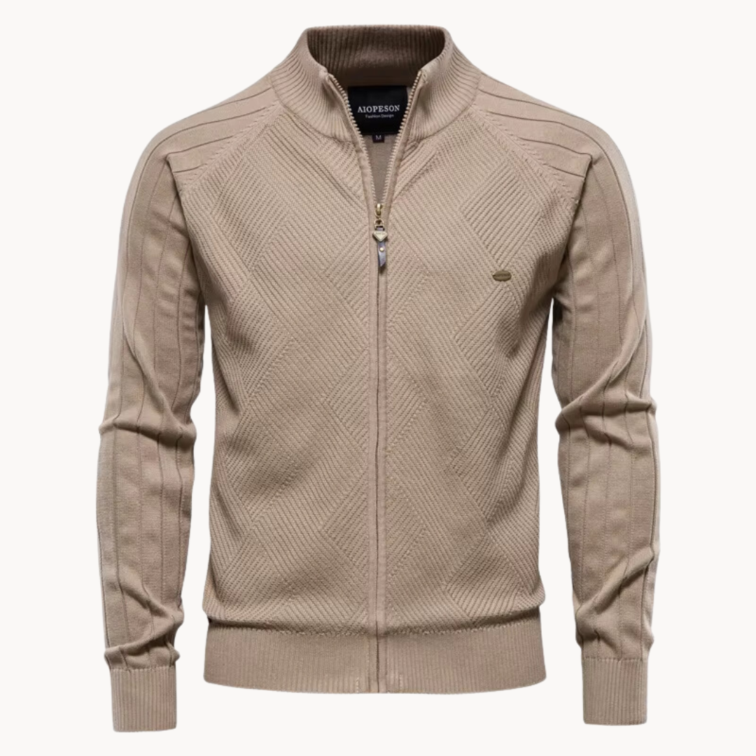 Men's Water Repellent Slim Fit Zip Jacket