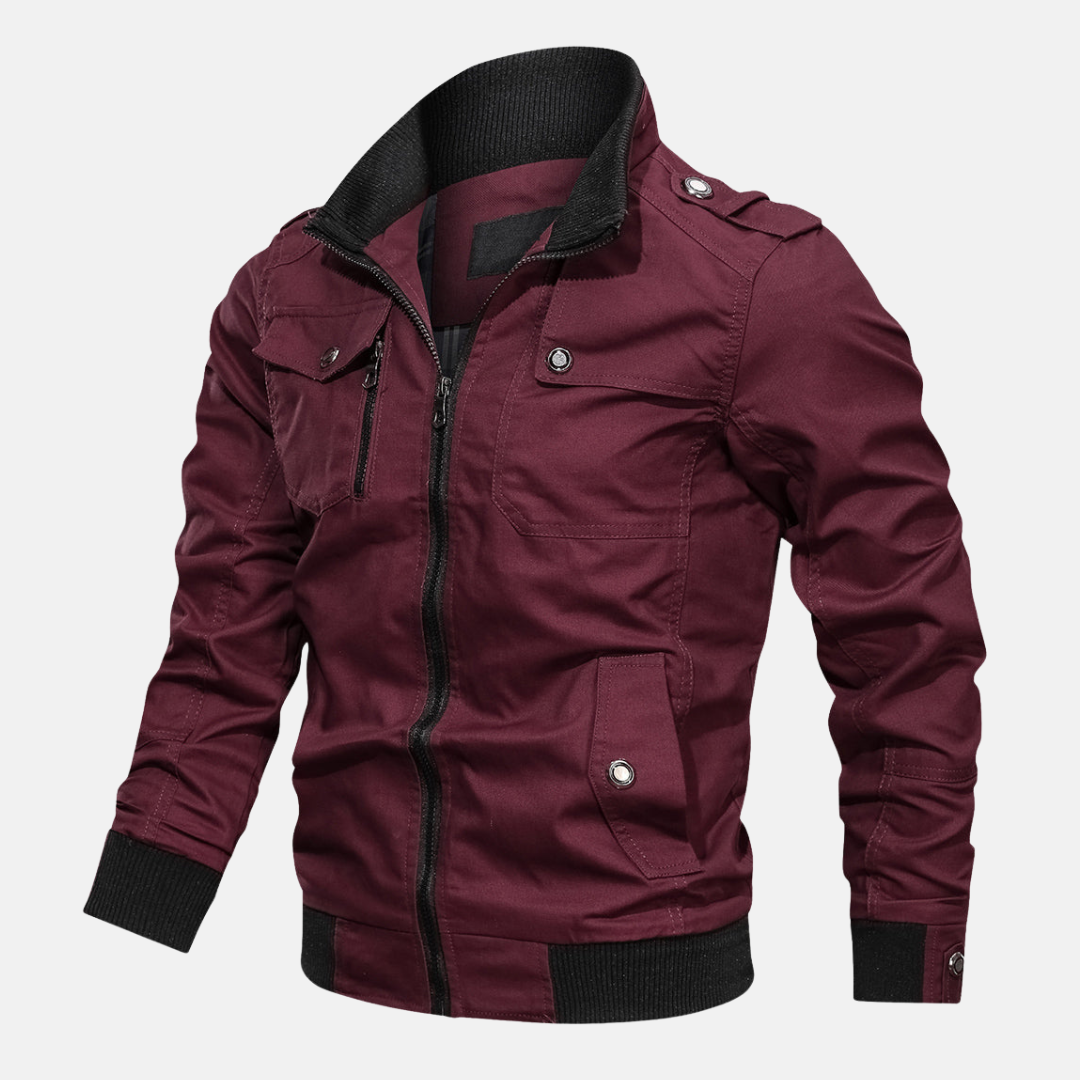 Classic Men's Zip Up Bomber Jacket