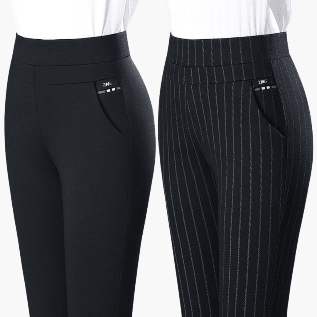 Classic Fit Women's High Waist Trousers for Work