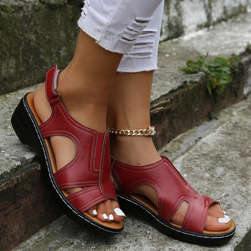 Ladies Comfortable Leather Open Toe Sandals
