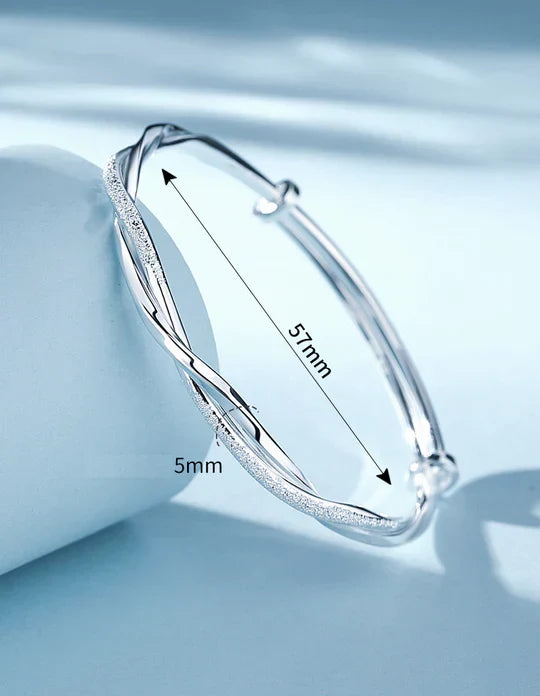 Spiral Sterling Silver Bangle