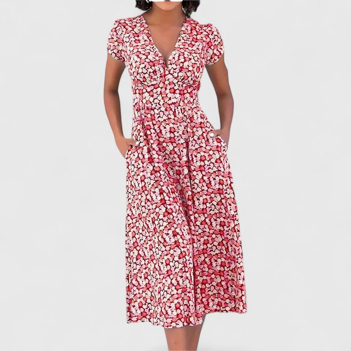 Elegant Casual Midi Dress in Comfortable Material