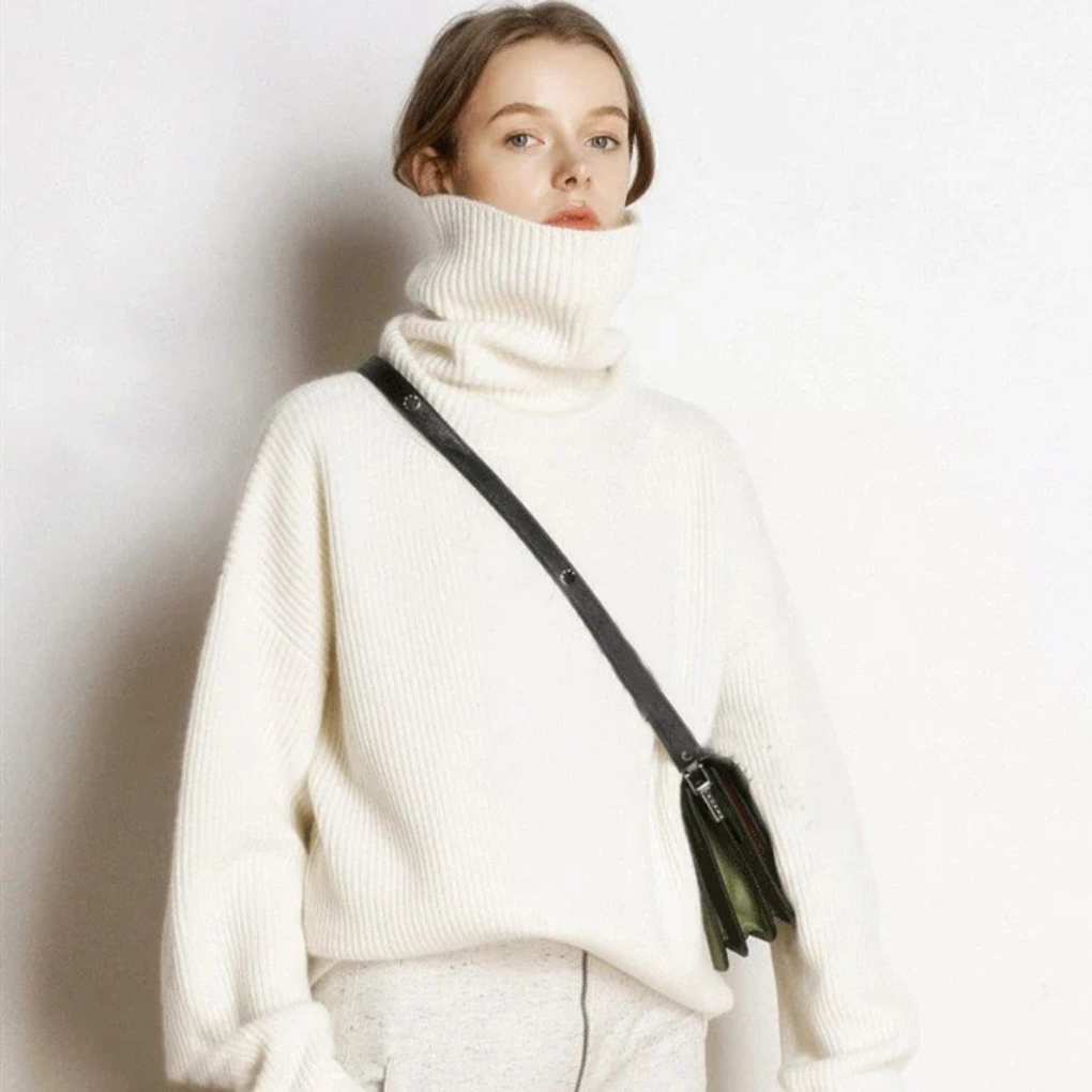 Large Fit Crew Neck Women's Sweater