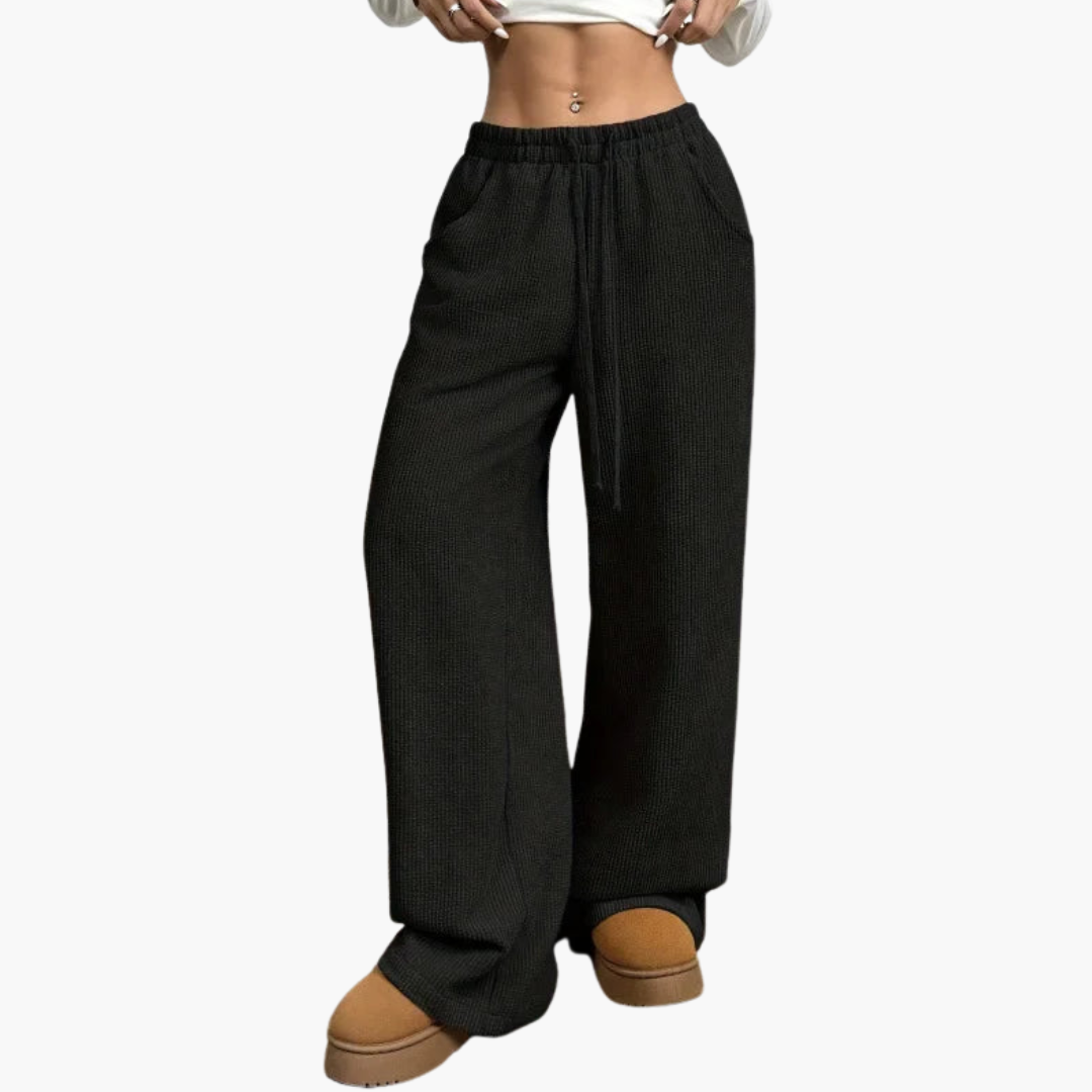 Comfortable High Waisted Wide Leg Corduroy Pants
