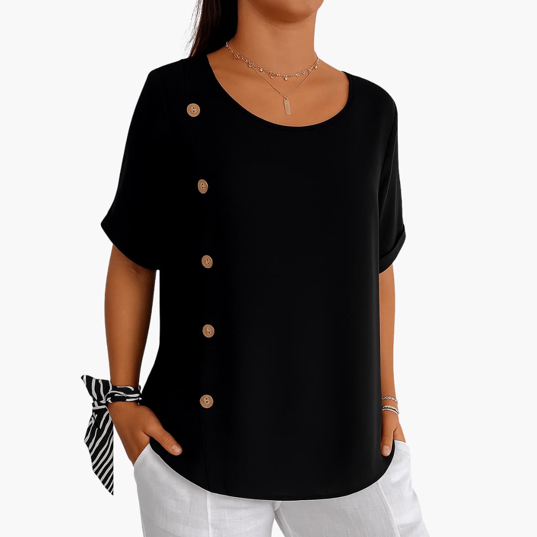 Ladies Casual Button Front Top