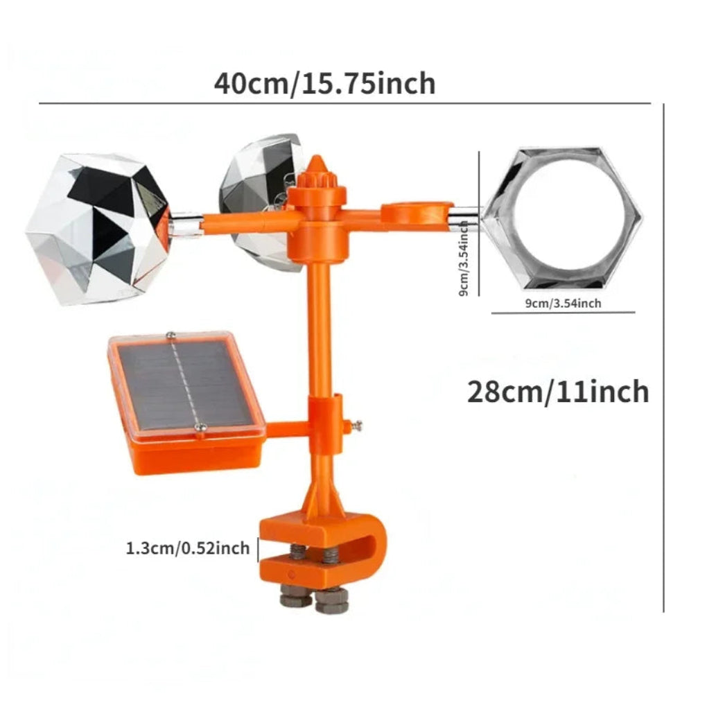 Motion Activated Solar Bird Repellent Device