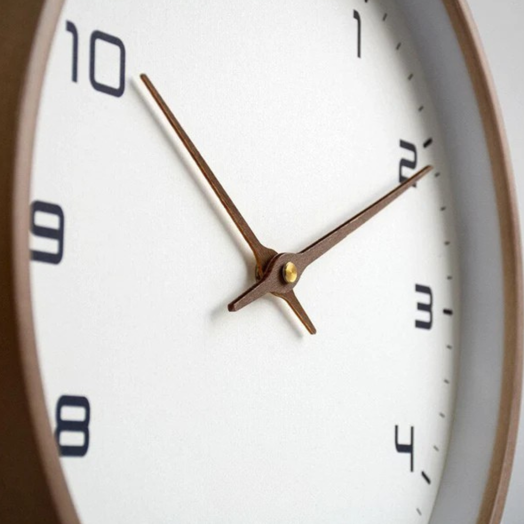 Sleek Black Numerical Wall Clock