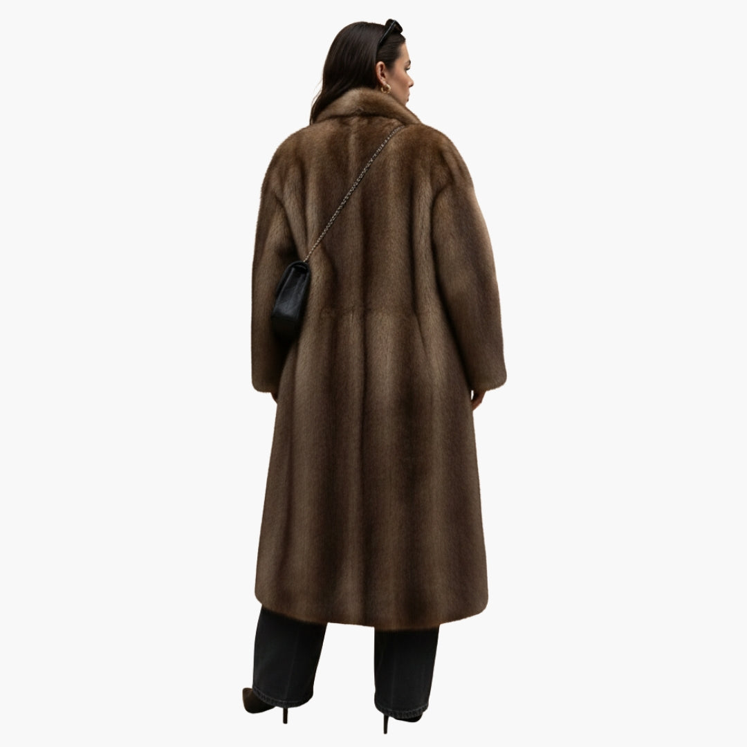 Ladies Warm Parka with High Collar and Full Sleeves