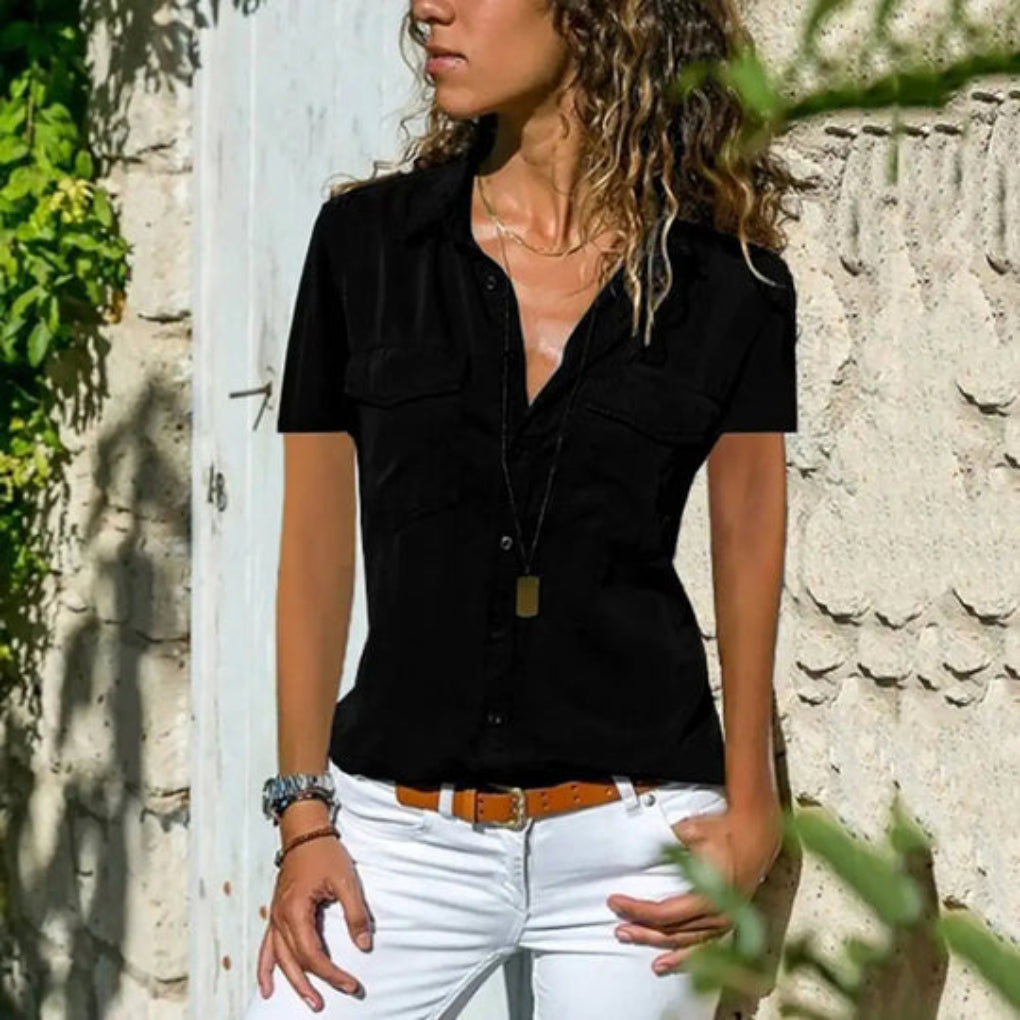 Stylish Feminine Cap Sleeve Top