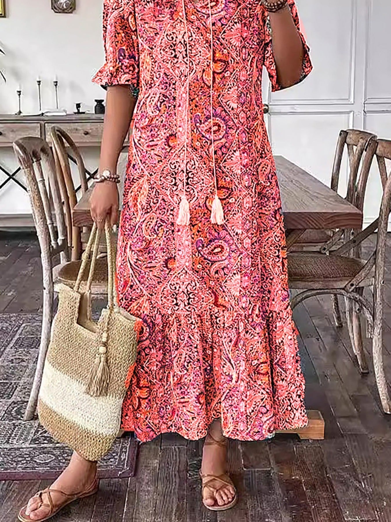 Stylish Bohemian Long Evening Dress