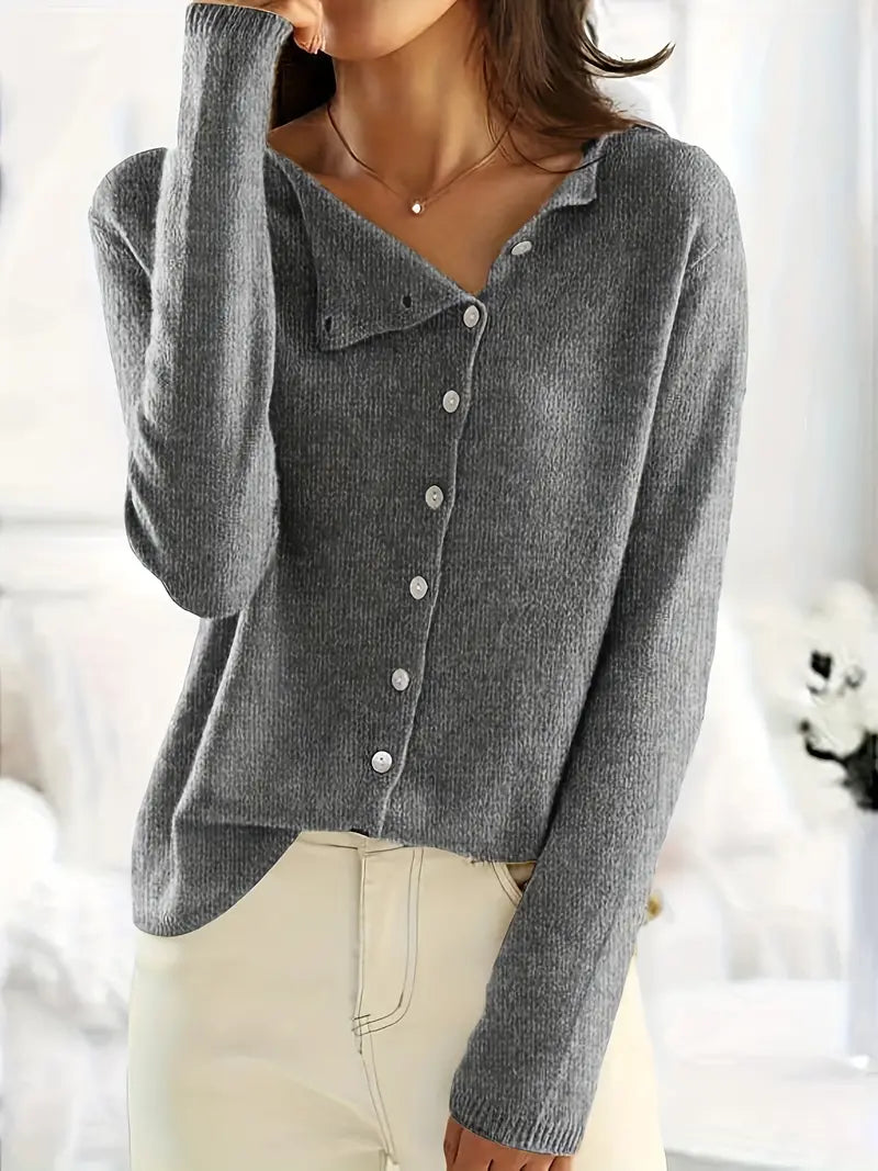 Classic Women's Long Sleeve Open Cardigan Sweater - Nocini