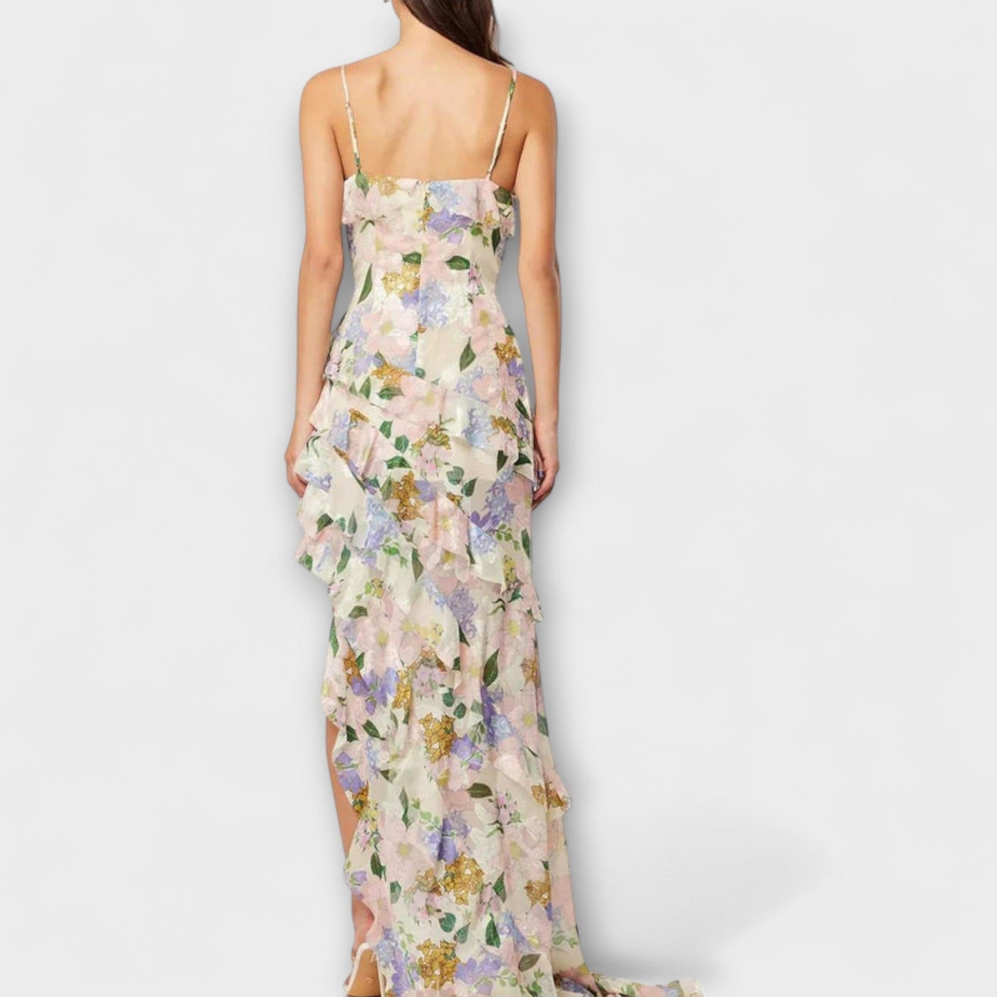Elegant Floral Dress with Adjustable Straps