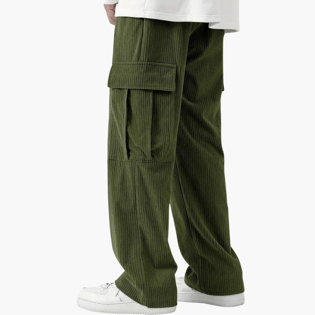 Comfortable Mens Cord Pants with Stretch Waist