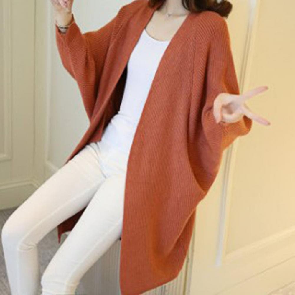 Cozy Oversized Open Front Women's Cardigan