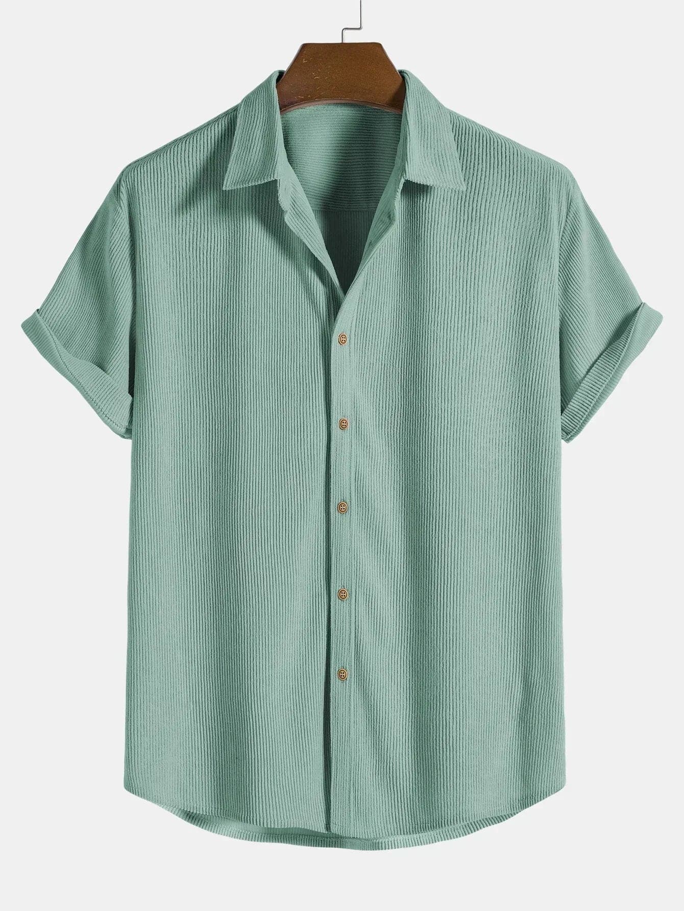 Casual Short Sleeve Mens Shirt Relaxed Fit