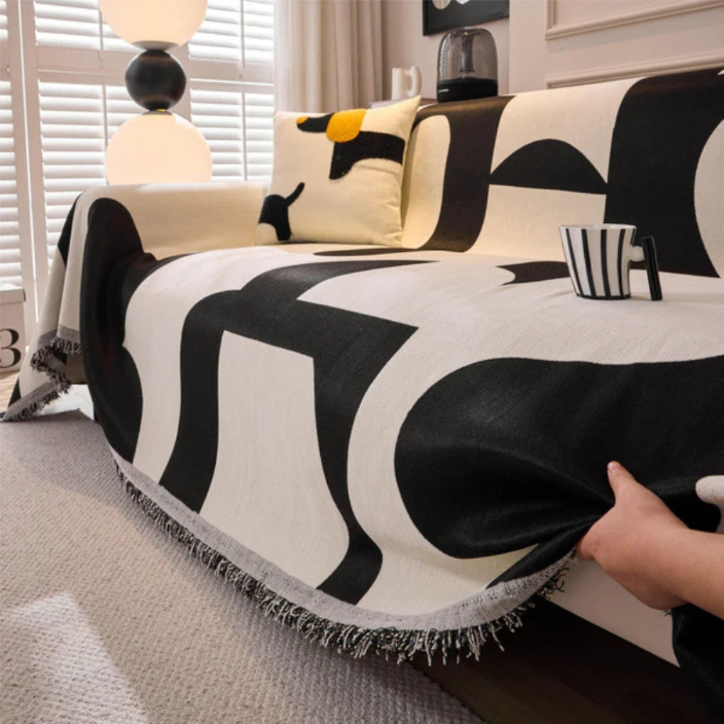 Stylish Patterned Couch Slipcover