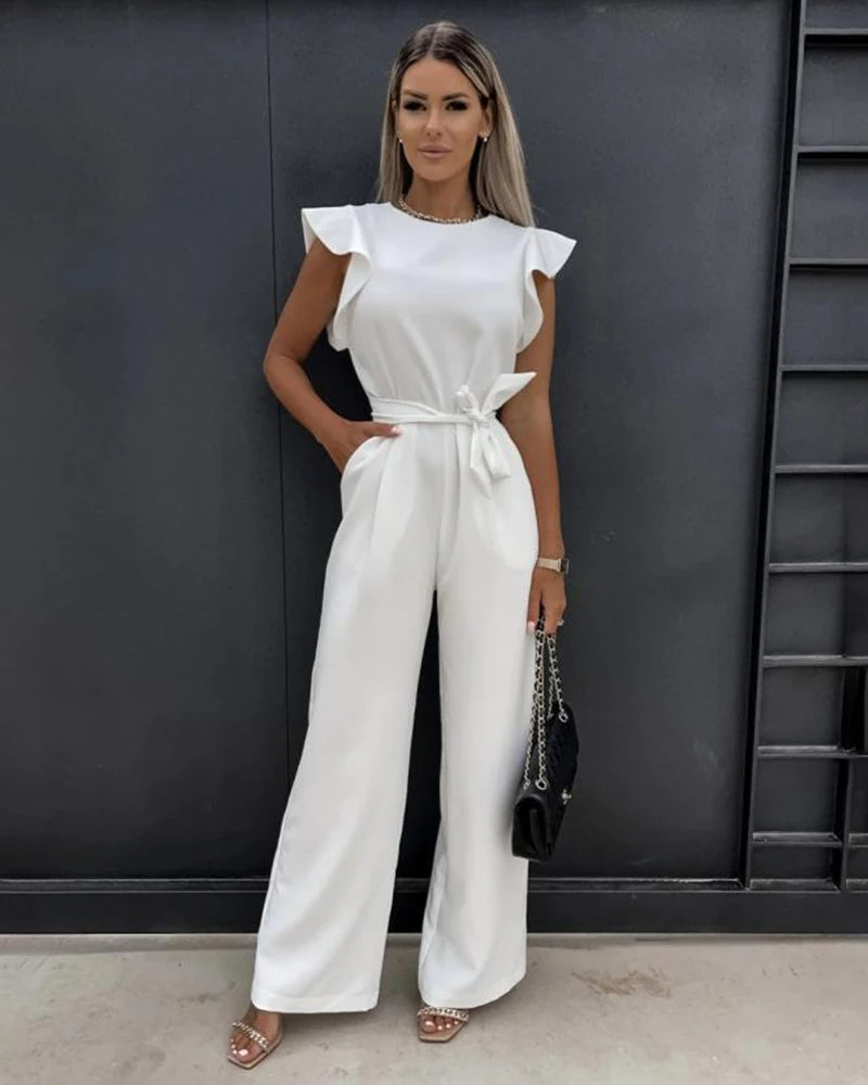Chic One Piece with Ruffle Sleeves