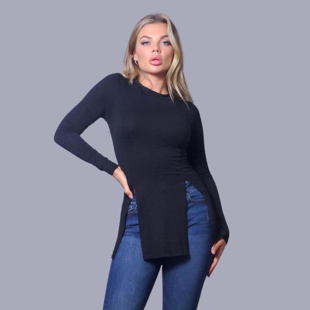 Feminine Long Sleeve Slim Fit Blouse - Nocini
