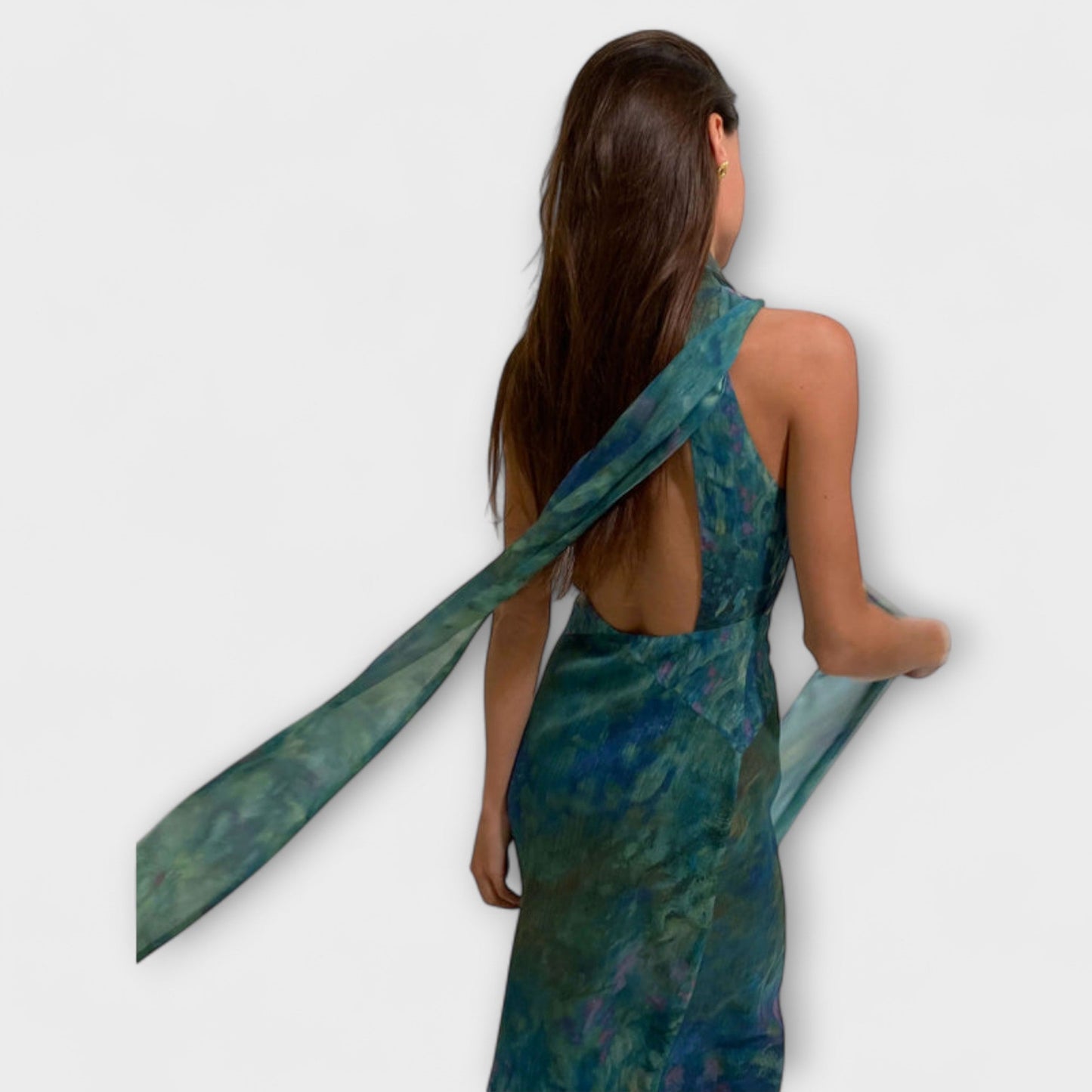 Vibrant Floral Long Dress for Women Summer Parties